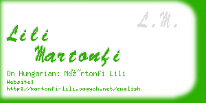 lili martonfi business card